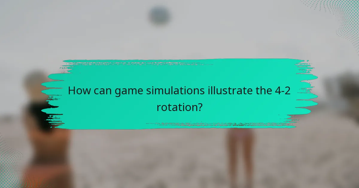 How can game simulations illustrate the 4-2 rotation?