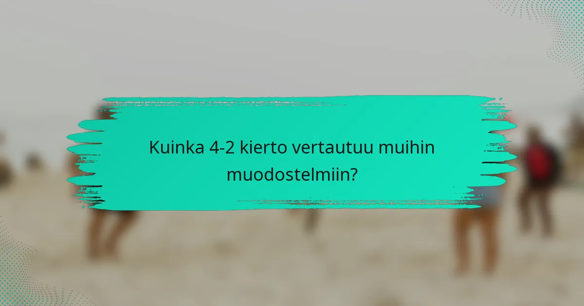 Kuinka 4-2 kierto vertautuu muihin muodostelmiin?
